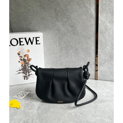 Loewe Paseo Satchel Bag in Black Nappa Leather TDBS28011