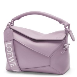 Loewe Puzzle Edge Small Bag In Pale Aubergine Satin Calfskin TDBS27947