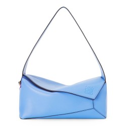 Loewe Puzzle Hobo Bag In Blue Nappa Calfskin TDBS27928