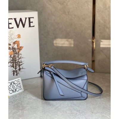 Loewe Puzzle Mini Bag In Atlantic Blue Calfskin Leather TDBS27958