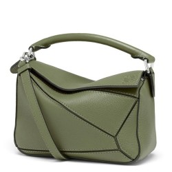 Loewe Puzzle Mini Bag In Avocado Green Calfskin TDBS27959