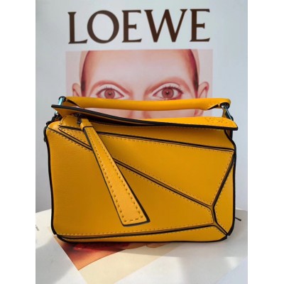 Loewe Puzzle Mini Bag In Avocado Green Calfskin TDBS27960