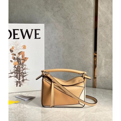 Loewe Puzzle Mini Bag In Dune/Warm Desert Calfskin TDBS27964