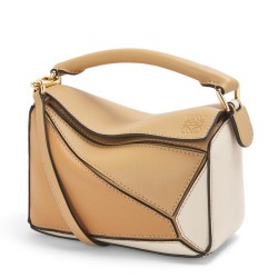 Loewe Puzzle Mini Bag In Dune/Warm Desert Calfskin TDBS27964