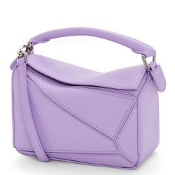 Loewe Puzzle Mini Bag In Lilas Grained Calfskin  TDBS27967