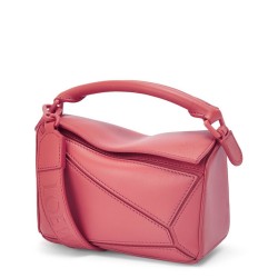 Loewe Puzzle Mini Bag In Plumrose Satin Calfskin TDBS27970