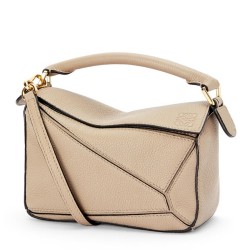 Loewe Puzzle Mini Bag In Sandy Grained Calfskin TDBS27972