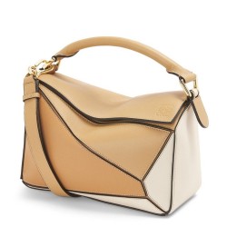 Loewe Puzzle Small Bag In Dune/Warm Desert Calfskin TDBS27985