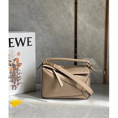 Loewe Puzzle Small Bag In Sandy Grained Leather TDBS27994