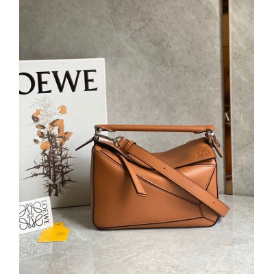 Loewe Puzzle Small Bag In Tan Classic Calfskin TDBS27995