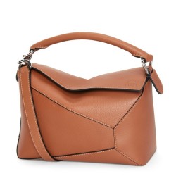 Loewe Puzzle Small Bag In Tan Classic Calfskin TDBS27995