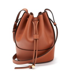 Loewe Small Balloon Bucket Bag In Camel Calfskin TDBS27824