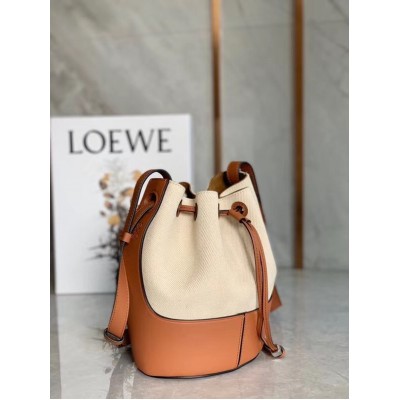 Loewe Small Balloon Bucket Bag In Canvas TDBS27825