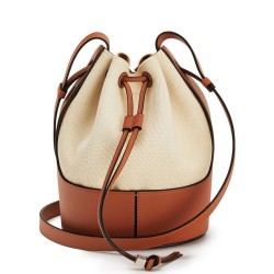 Loewe Small Balloon Bucket Bag In Canvas TDBS27825