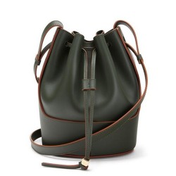 Loewe Small Balloon Bucket Bag In Khaki Calfskin TDBS27827