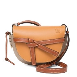 Loewe Small Gate Bag In Amber/Grey Soft Calfskin TDBS27892