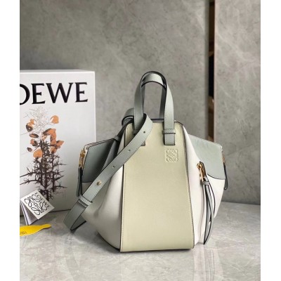 Loewe Small Hammock Multicolour Bag In Grey Calfskin TDBS27919