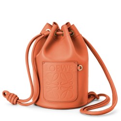 Loewe Small Sailor Bucket Bag In Orange Nappa Leather TDBS27830