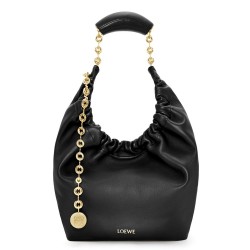 Loewe Small Squeeze Bag in Black Nappa Lambskin TDBS28023