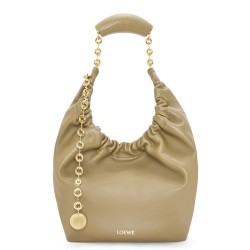 Loewe Small Squeeze Bag in Clay Green Nappa Lambskin TDBS28026