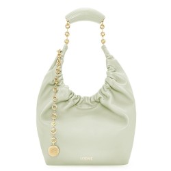 Loewe Small Squeeze Bag in Spring Jade Nappa Lambskin TDBS28028