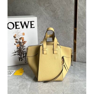 Loewe Compact Hammock Bag in Dark Butter Grained Calfskin