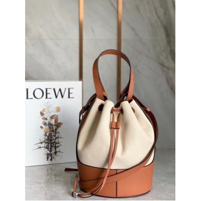 Loewe Medium Balloon Bucket Bag In Canvas