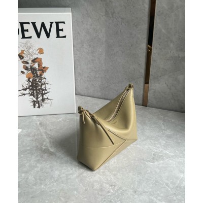 Loewe Puzzle Fold Pouch in Clay Green Nappa Calfskin