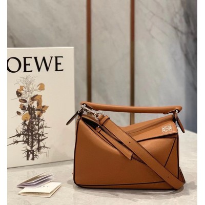 Loewe Puzzle Small Bag In Brown Classic Calfskin