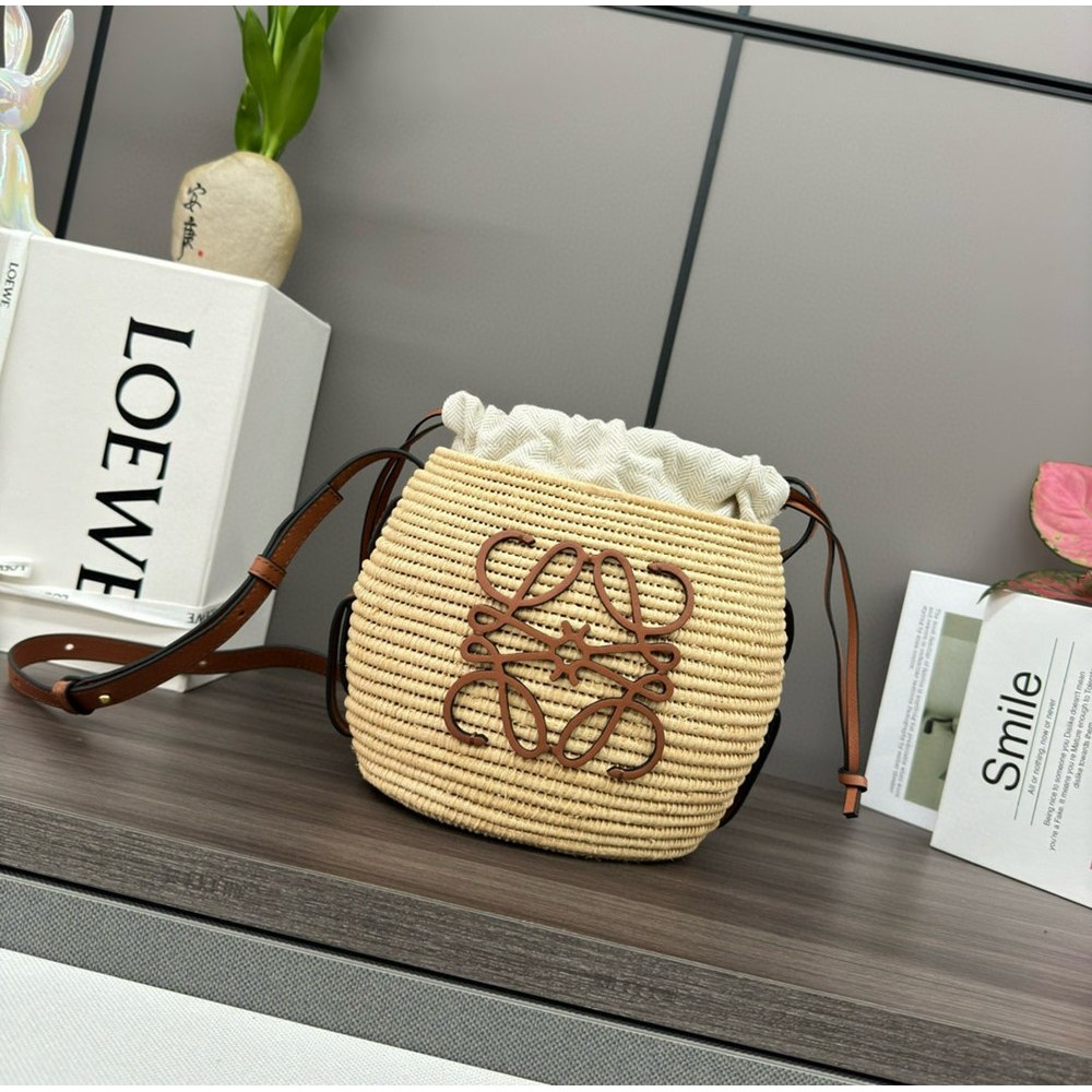 Loewe x Paula's Ibiza Raffia Beehive Basket Bag