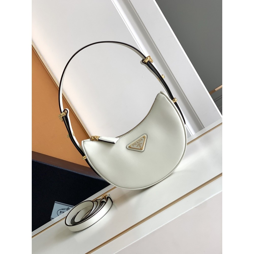 Prada Arque Mini Shoulder Bag in White Leather TDBS28068