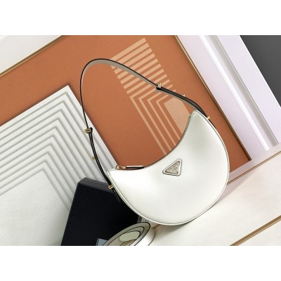 Prada Arque Shoulder Bag in White Leather TDBS28071