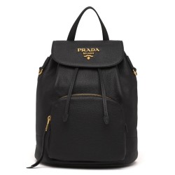 Prada Backpack In Black Grained Calfskin TDBS28076