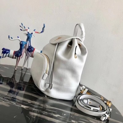 Prada Backpack In White Grained Calfskin TDBS28077