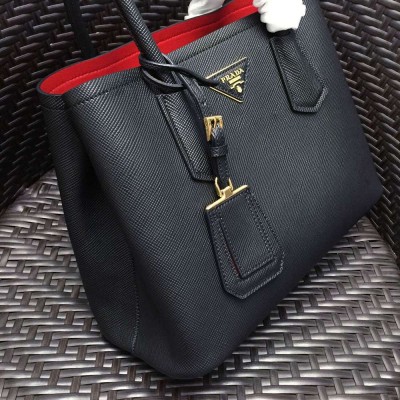 Prada Black Saffiano Double Small Bag TDBS28294