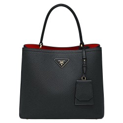 Prada Black Saffiano Leather Double Bag TDBS28295