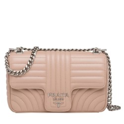 Prada Diagramme Flap Bag In Nude Calfskin TDBS28185