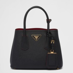 Prada Double Mini Bag In Black Saffiano Leather TDBS28302