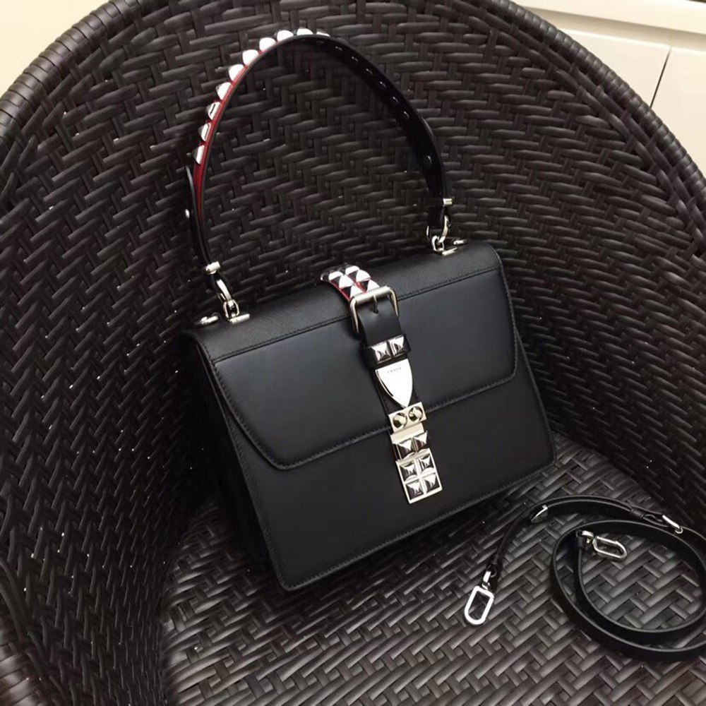 Prada Elektra Shoulder Bag In Black Calfskin TDBS28136