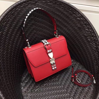 Prada Elektra Shoulder Bag In Red Calfskin TDBS28137