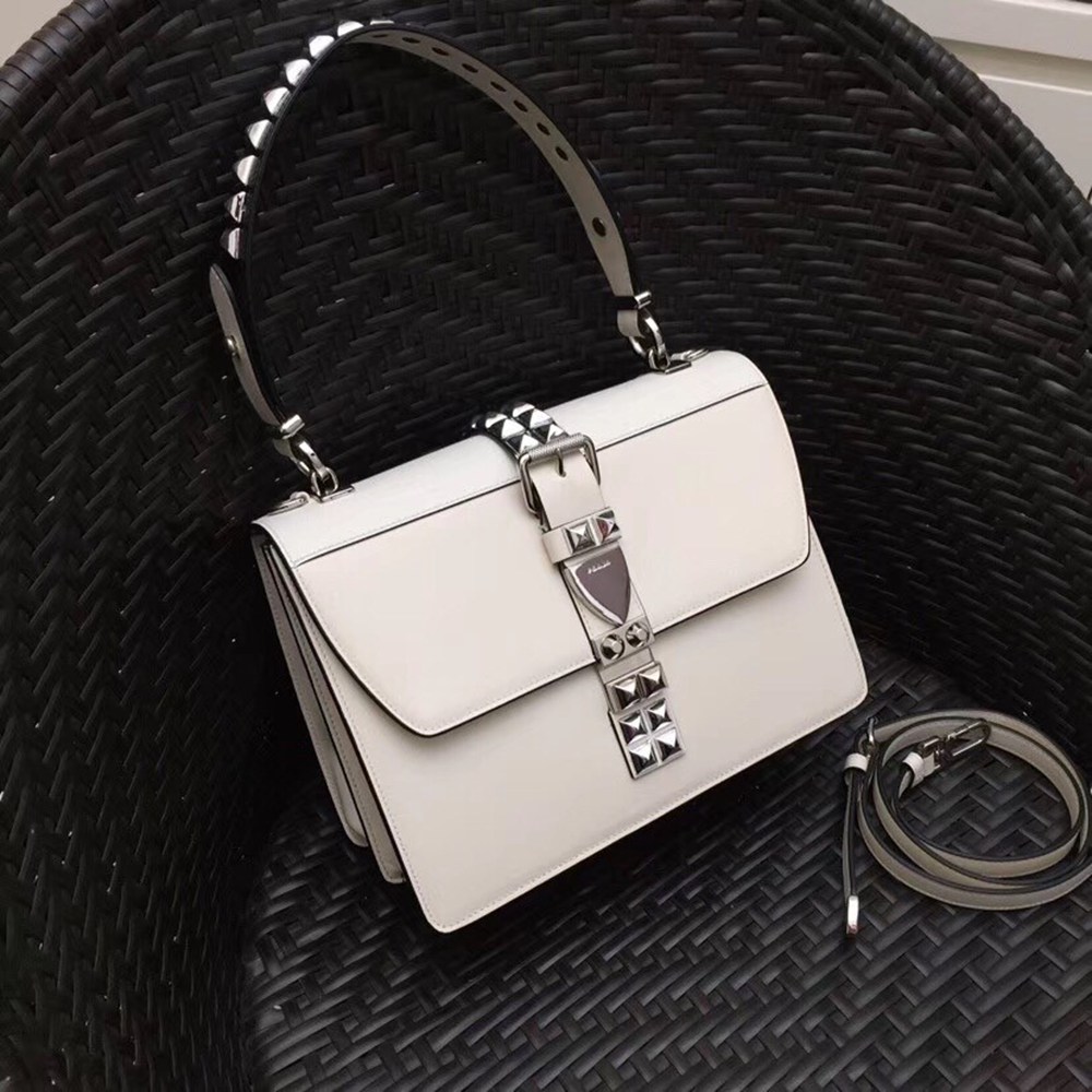 Prada Elektra Shoulder Bag In White Calfskin TDBS28138