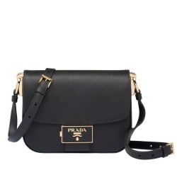 Prada Embleme Bag In Black Saffiano Leather  TDBS28307