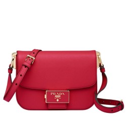 Prada Embleme Bag In Red Saffiano Leather  TDBS28311