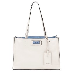 Prada Etiquette Tote Bag In White Calf Leather TDBS28416