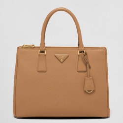 Prada Galleria Large Bag In Brown Saffiano Leather TDBS28198