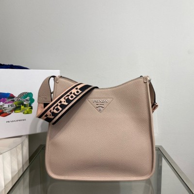 Prada Hobo Bag in Sand Grained Leather TDBS28233