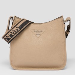 Prada Hobo Bag in Sand Grained Leather TDBS28233