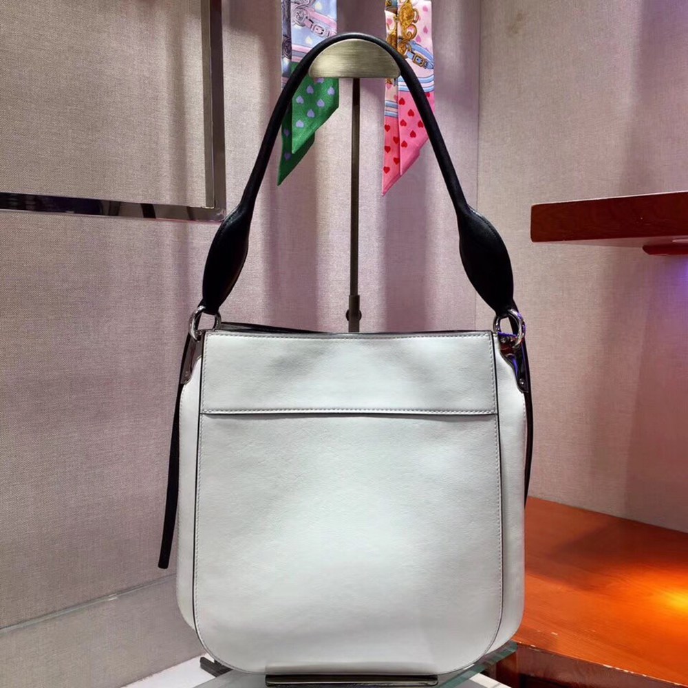 Prada Margit Shoulder Bag In White Calfskin TDBS28240