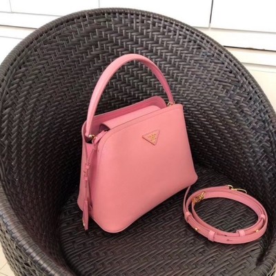 Prada Matinee Mini Bag In Pink Saffiano Leather TDBS28319