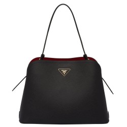 Prada Matinee Tote Bag In Black Saffiano Leather TDBS28430